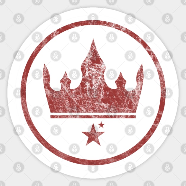 New Monarchy - distressed Sticker by GraphicTeeShop